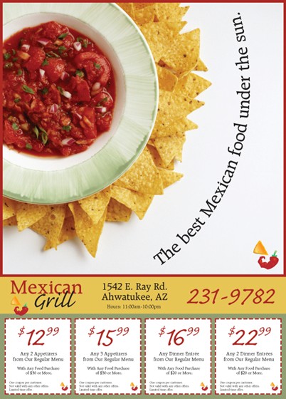 Print Design: Direct Mail Spec - Mexican Food